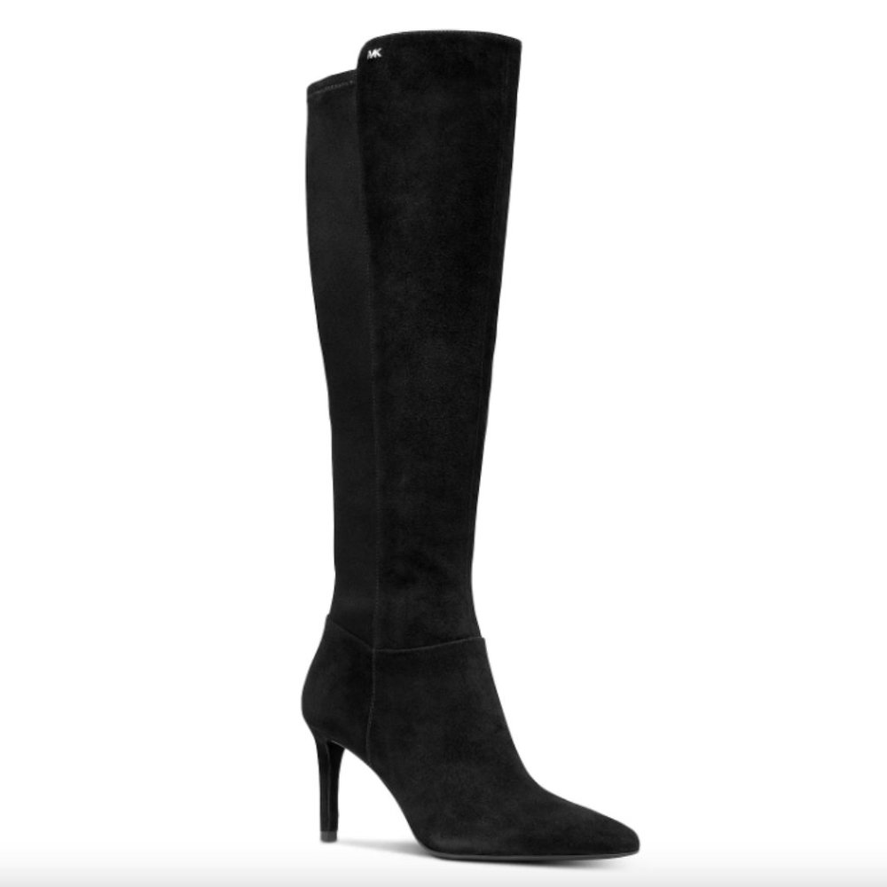 NIB MICHAEL Michael Kors Women's Dorothy Flex Tall Boots Black Suede 7.5